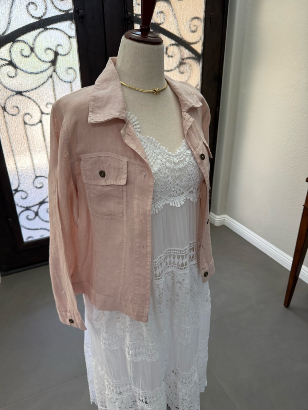 Light Pink Women's Jean Jacket - M made in Italy